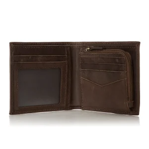 Hand-made Genuine Leather  Men's Slim Wallet Credit Card Holder Smart Coin Rfid Id Men Money Clip